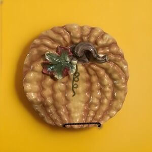 Autumn/Fall Decor Ceramic Pumpkin Platter-13" Wide-‎ Beautiful!